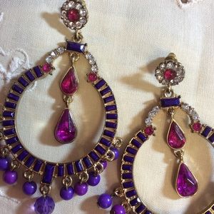 bebe Jewelry - Huge Jingle Gypsy India Beaded Jeweled Earrings bebe Jewelry - Huge Jingle Gypsy India Beaded Jeweled Earrings